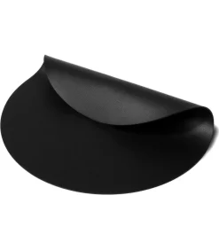 Online Placemats - Vegan leer - Zwart - ø 38 cm - 6 stuks Keuken- & Tafellinnen