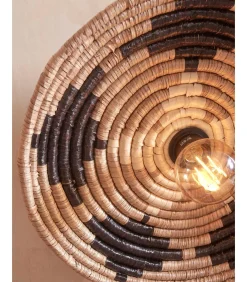 New Plafonniere Andros - Naturel/Zwart - Ø45cm Hanglampen