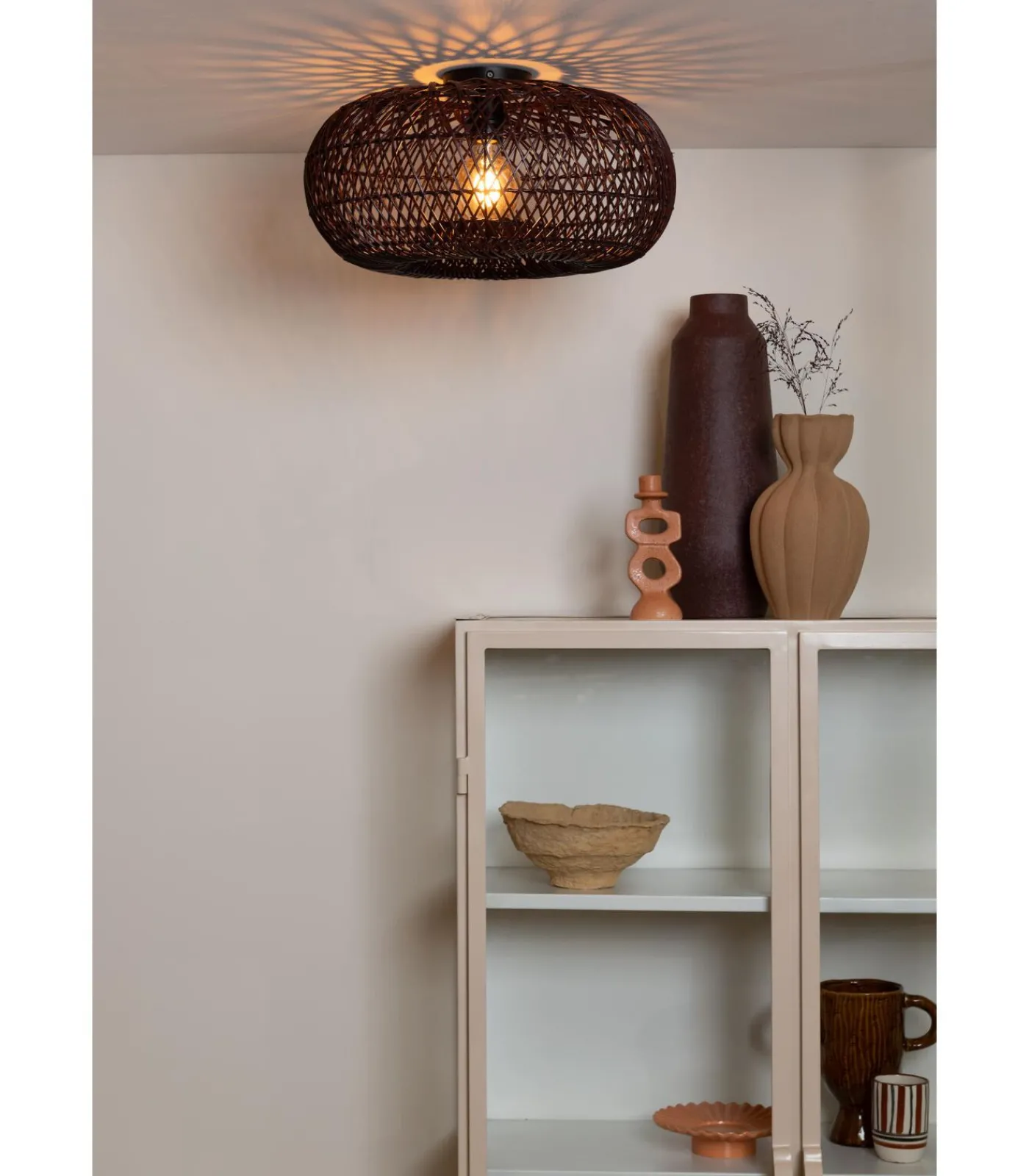 Best Plafonniere Arizona - Bordeaux - Ø50cm Hanglampen