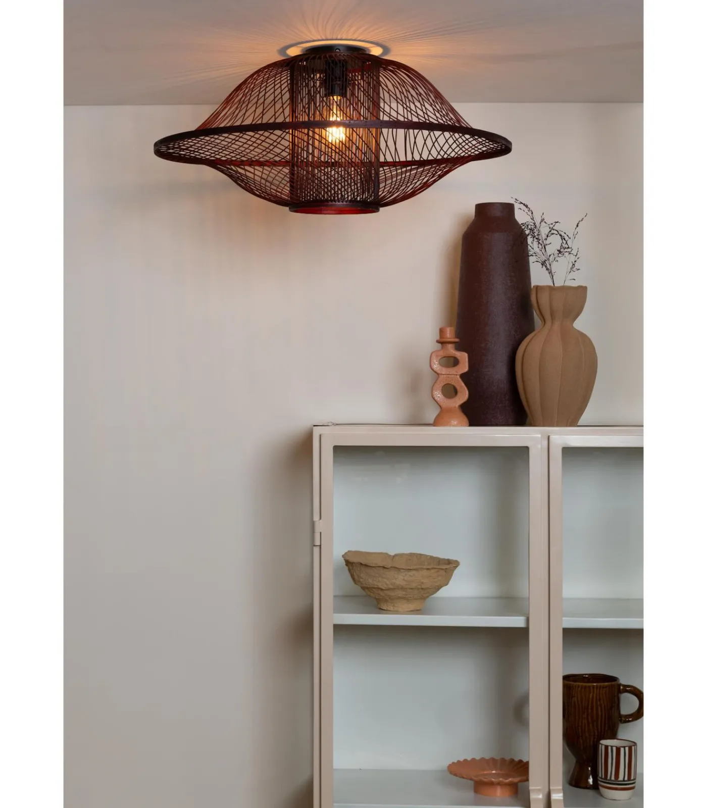 Online Plafonniere Maui - Bordeaux - Ø70cm Hanglampen