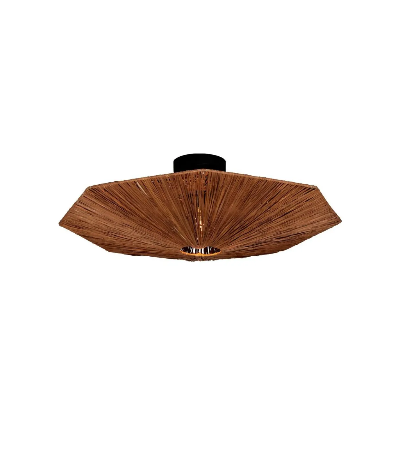 Best Plafonniere Panama - Bruin - 65x65x7cm Hanglampen