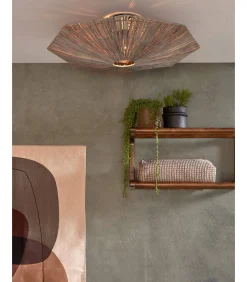 Discount Plafonniere Panama - Donker grijs - 65x65x7cm Hanglampen