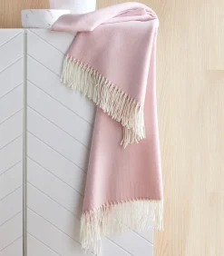 Hot PLUME rose - Plaid Wol en acryl Bedspreien