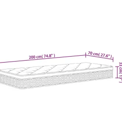 New Pocketveringmatras middelhard-plus 70x200 cm Matrasbeschermer