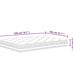 Pocketveringmatras middelhard 140x200 cm Matrasbeschermer