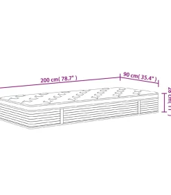Discount Pocketveringmatras middelhard 90x200 cm Matrasbeschermer