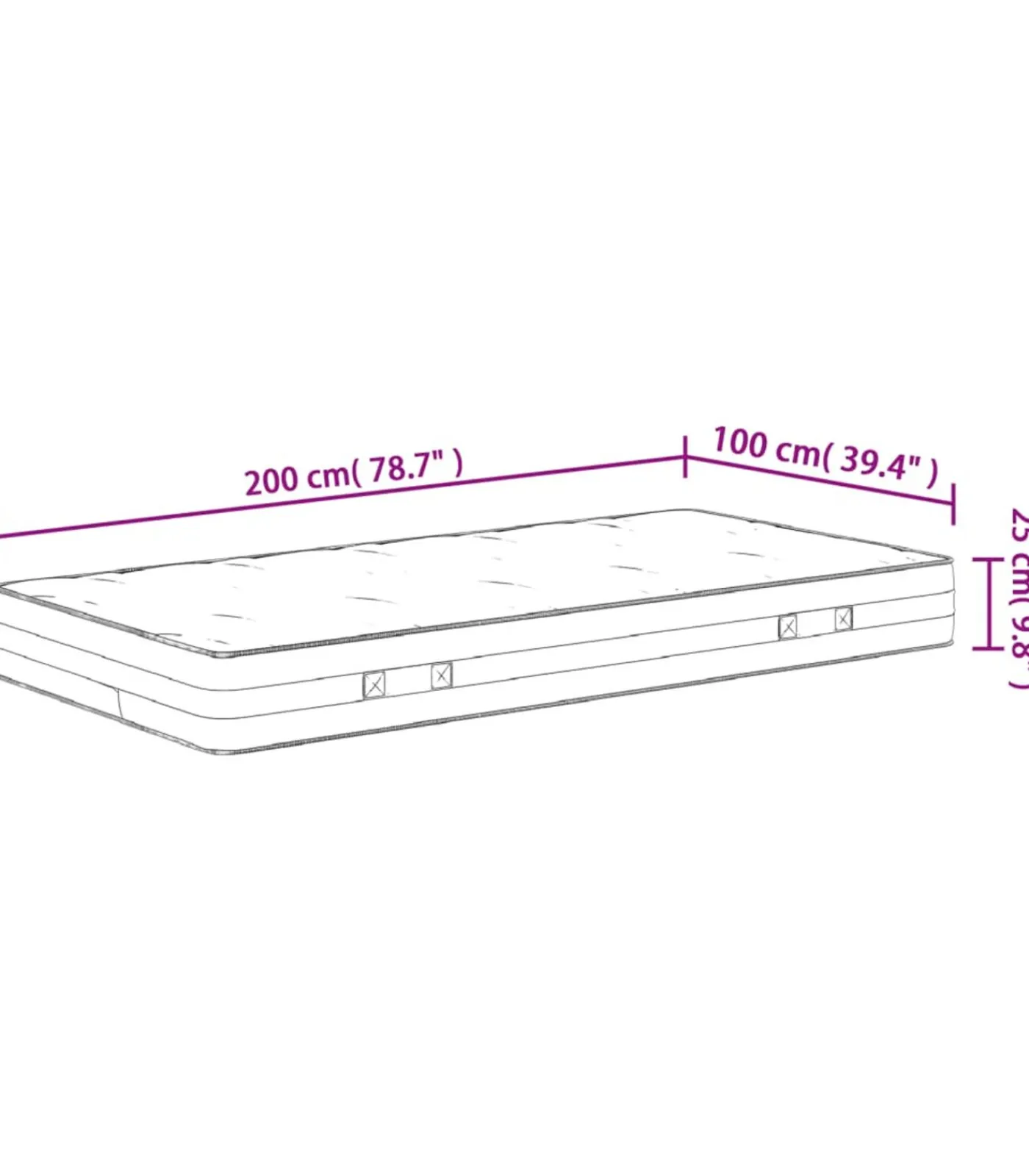 Discount Pocketveringmatras middelhard-hard 100x200 cm Matrasbeschermer