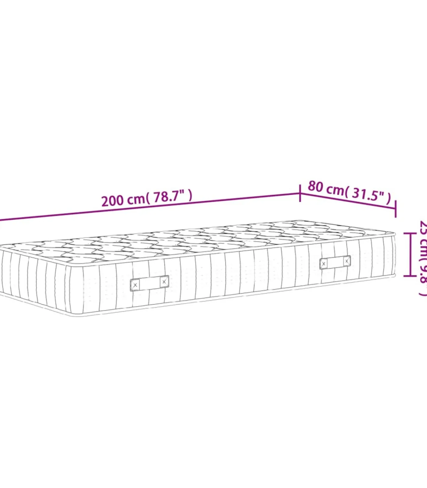 Discount Pocketveringmatras middelhard-hard 80x200 cm Matrasbeschermer