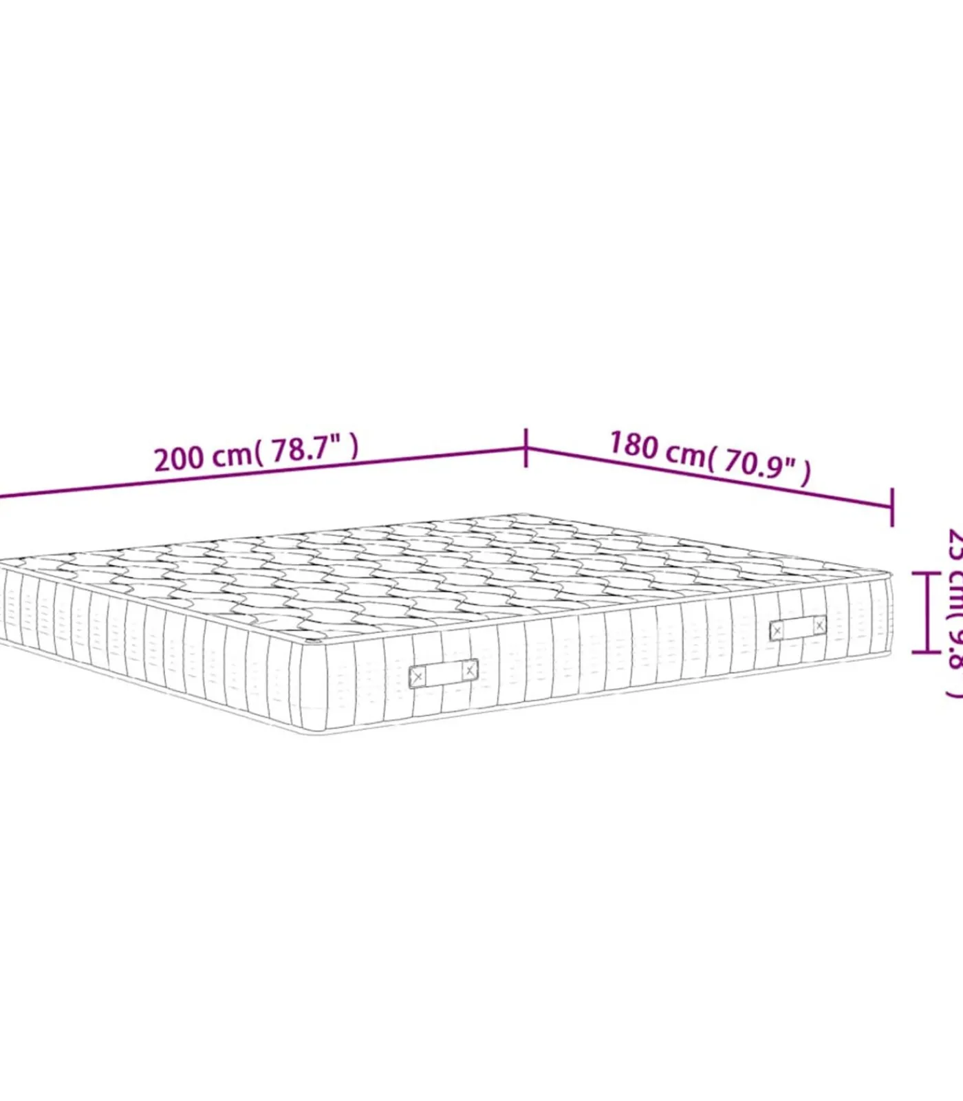 Clearance Pocketveringmatras middelhard-hard 180x200 cm Matrasbeschermer