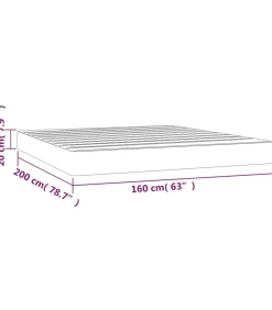 Pocketveringmatras 160x200x20 cm fluweel donkerblauw Matrasbeschermer