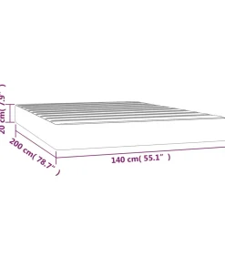 Clearance Pocketveringmatras 140x200x20 cm kunstleer zwart Matrasbeschermer