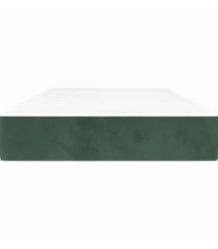 Discount Pocketveringmatras 90x210x20 cm fluweel donkergroen Matrasbeschermer