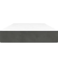 Pocketveringmatras 90x210x20 cm fluweel donkergrijs Matrasbeschermer