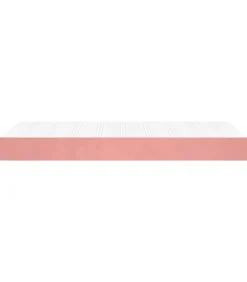 Outlet Pocketveringmatras 80x220x20 cm fluweel roze Matrasbeschermer