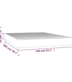 Discount Pocketveringmatras 140x200x20 cm stof zwart Matrasbeschermer