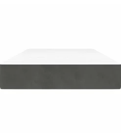 Sale Pocketveringmatras 100x220x20 cm fluweel donkergrijs Matrasbeschermer