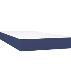 Outlet Pocketveringmatras 90x190x20 cm stof blauw Matrasbeschermer
