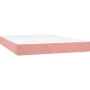 Pocketveringmatras 140x210x20 cm fluweel roze Matrasbeschermer