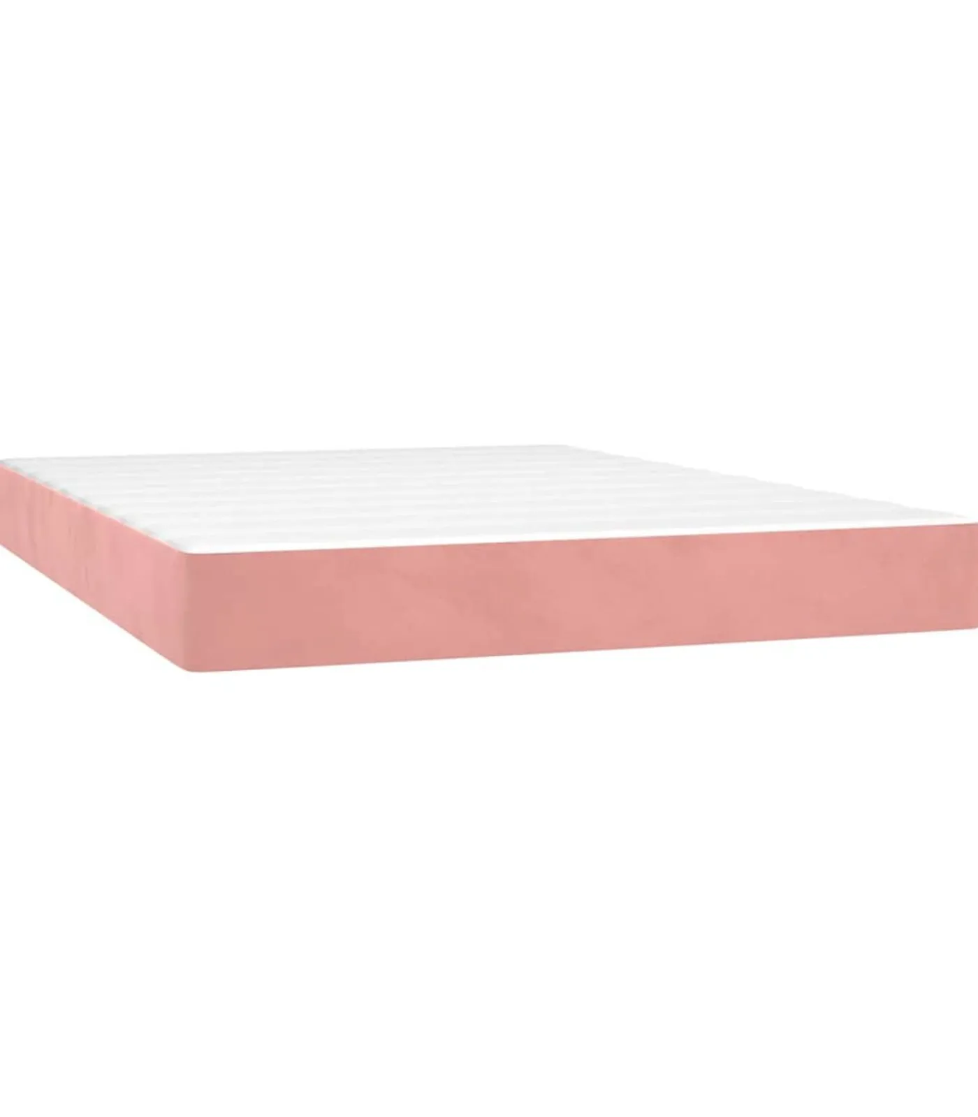 Pocketveringmatras 140x210x20 cm fluweel roze Matrasbeschermer