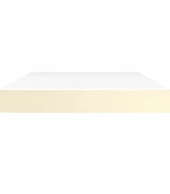 Outlet Pocketveringmatras 140x190x20 cm kunstleer crèmekleurig Matrasbeschermer