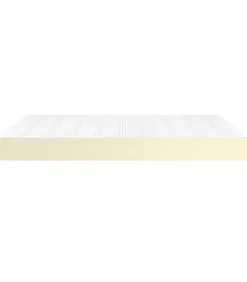Outlet Pocketveringmatras 140x190x20 cm kunstleer crèmekleurig Matrasbeschermer