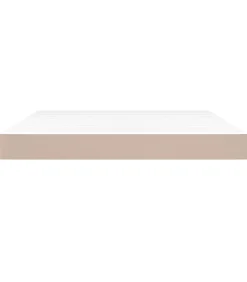 Pocketveringmatras 180x200x20 cm kunstleer cappuccinokleurig Matrasbeschermer