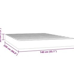 Hot Pocketveringmatras 140x220x20 cm fluweel donkergrijs Matrasbeschermer