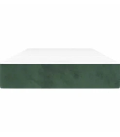 Sale Pocketveringmatras 100x220x20 cm fluweel donkergroen Matrasbeschermer