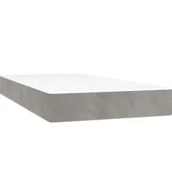 Discount Pocketveringmatras 80x220x20 cm fluweel lichtgrijs Matrasbeschermer