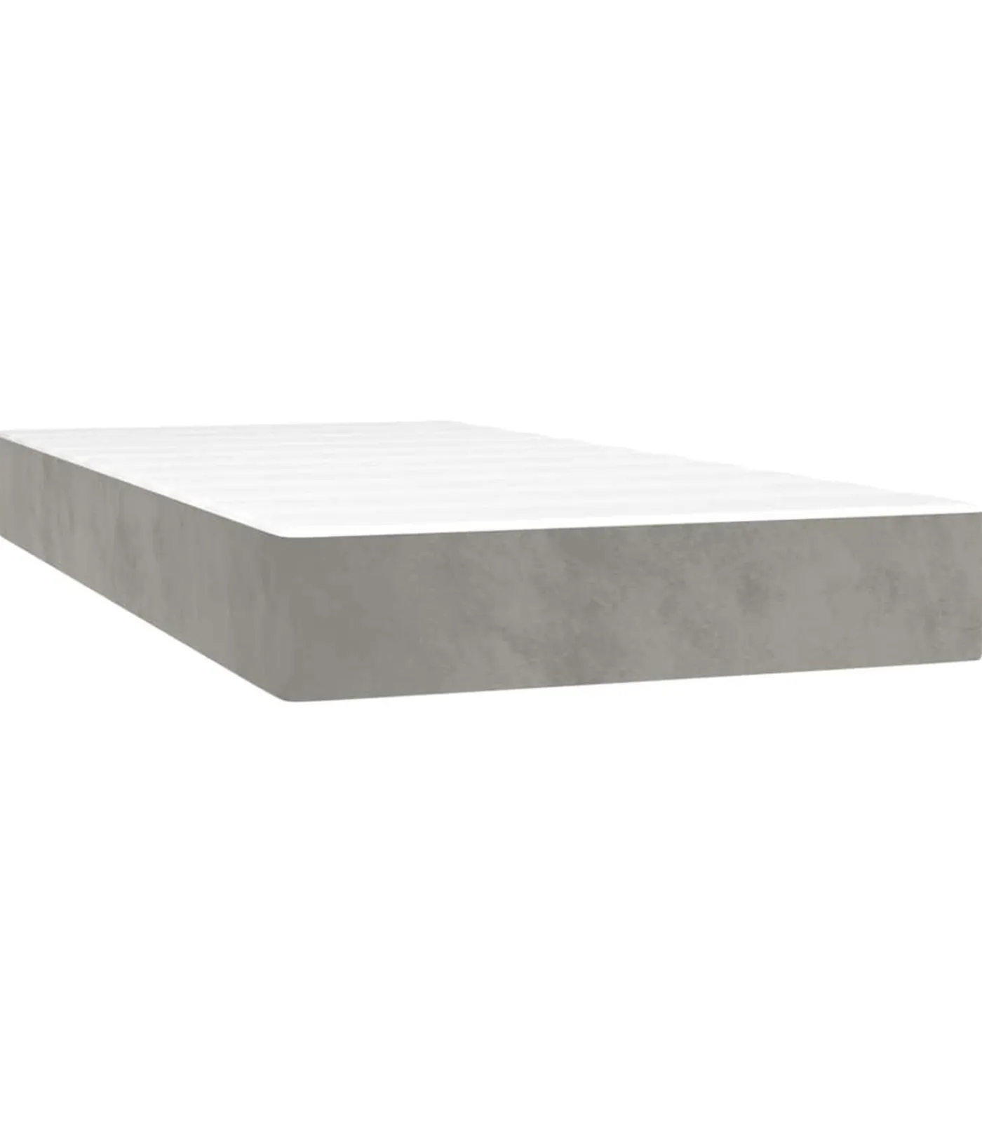 Discount Pocketveringmatras 80x220x20 cm fluweel lichtgrijs Matrasbeschermer