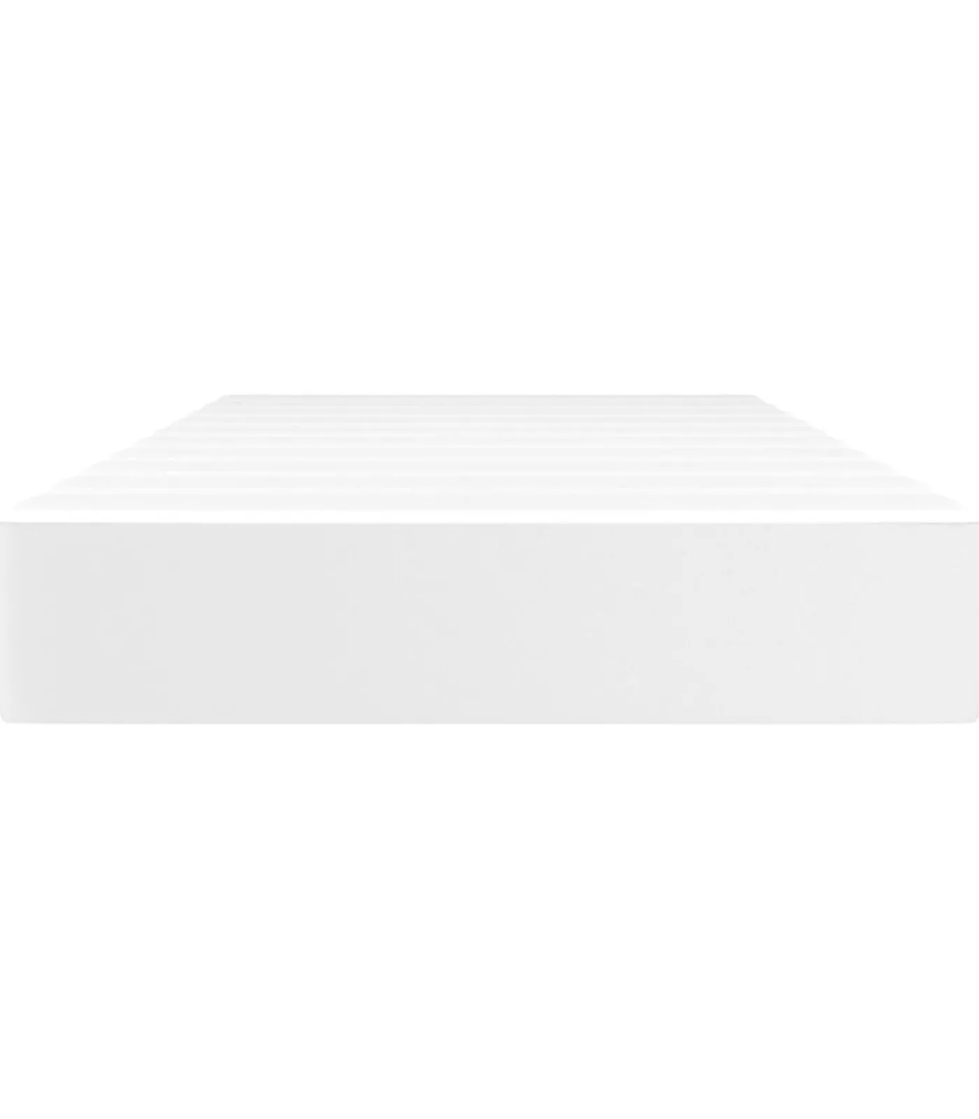 Online Pocketveringmatras 120x190x20 cm kunstleer wit Matrasbeschermer