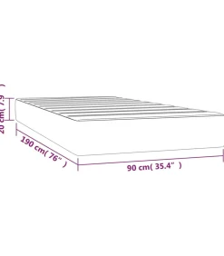 Outlet Pocketveringmatras 90x190x20 cm kunstleer zwart Matrasbeschermer