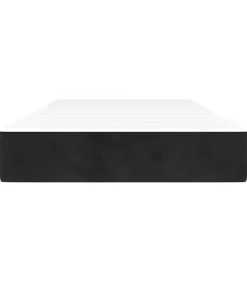 Discount Pocketveringmatras 90x220x20 cm fluweel zwart Matrasbeschermer