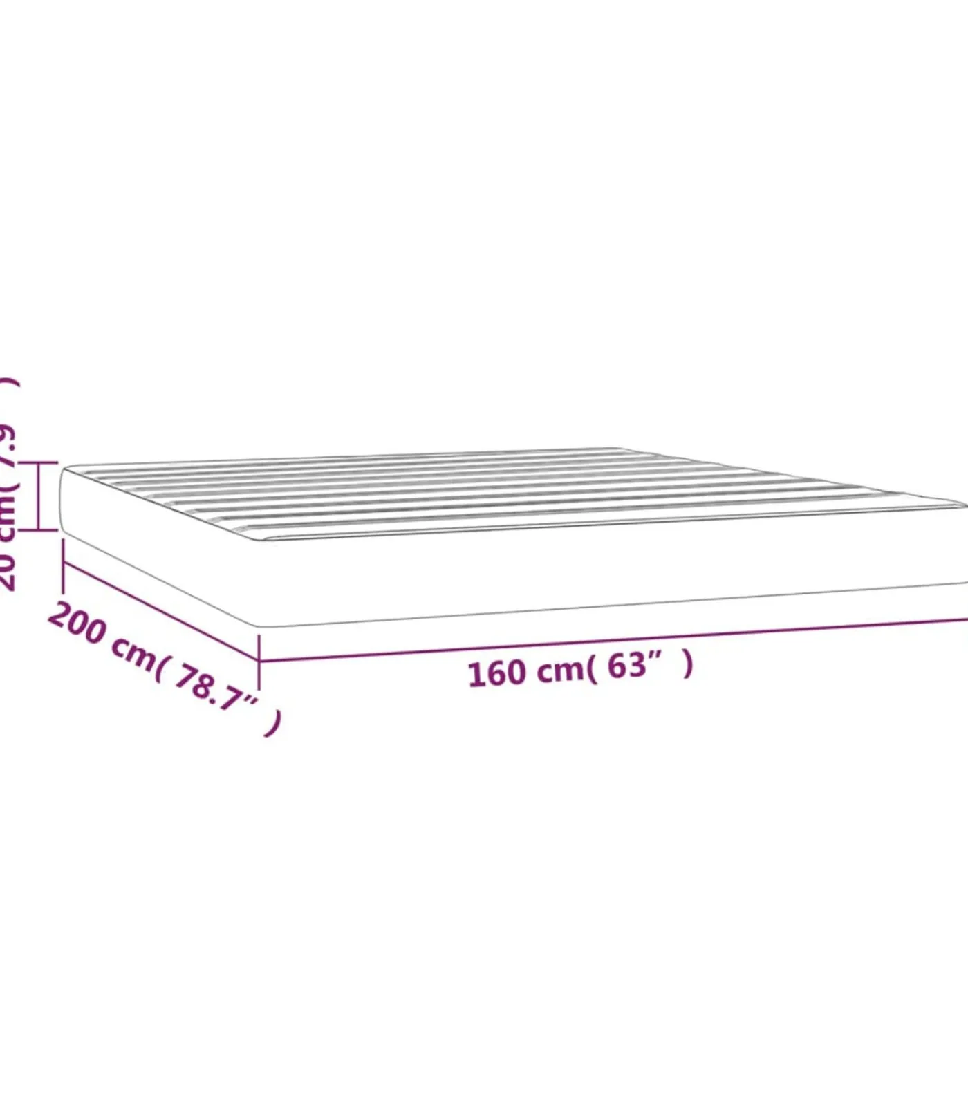 Discount Pocketveringmatras 160x200x20 cm fluweel lichtgrijs Matrasbeschermer