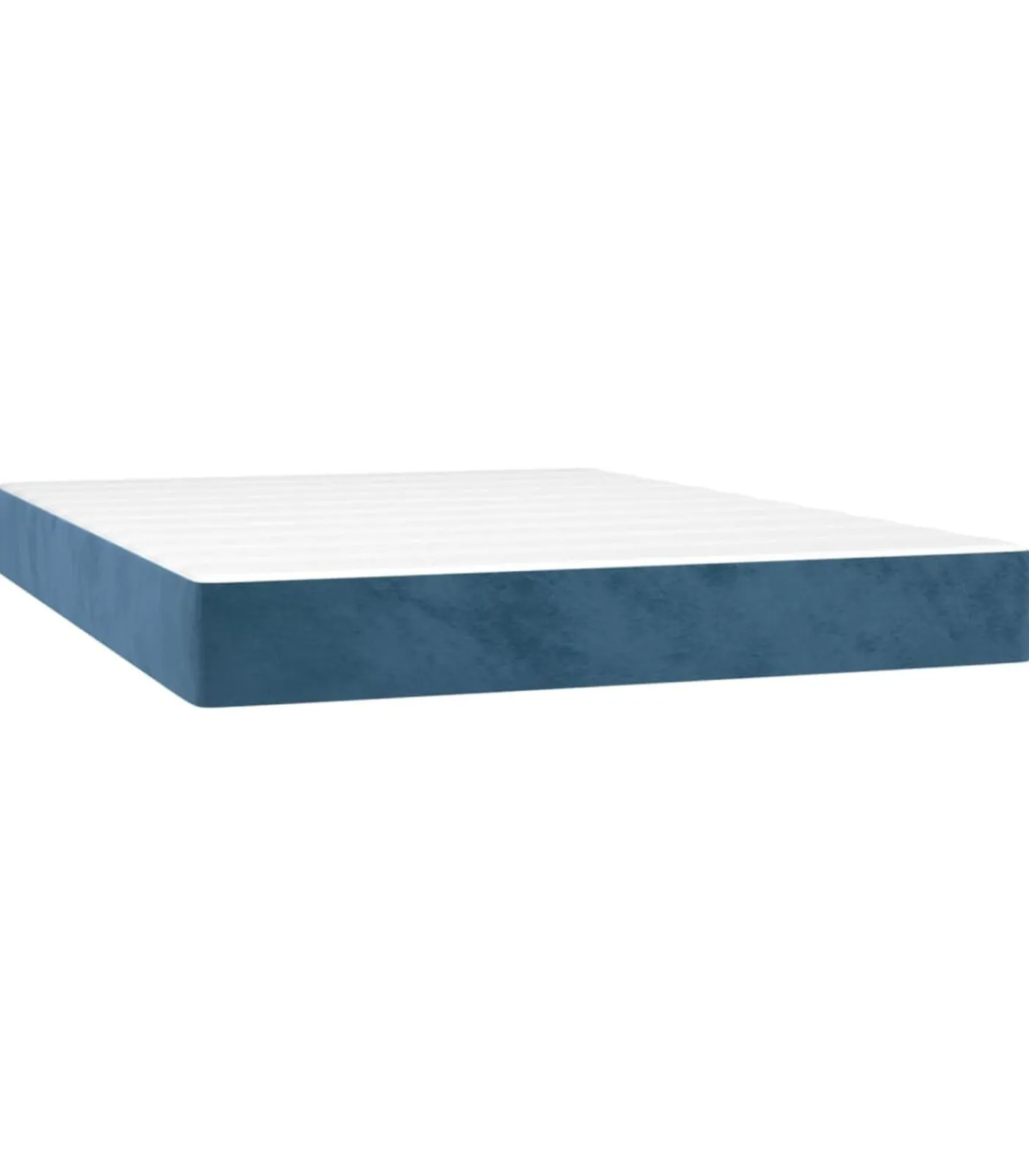 Pocketveringmatras 140x200x20 cm fluweel donkerblauw Matrasbeschermer