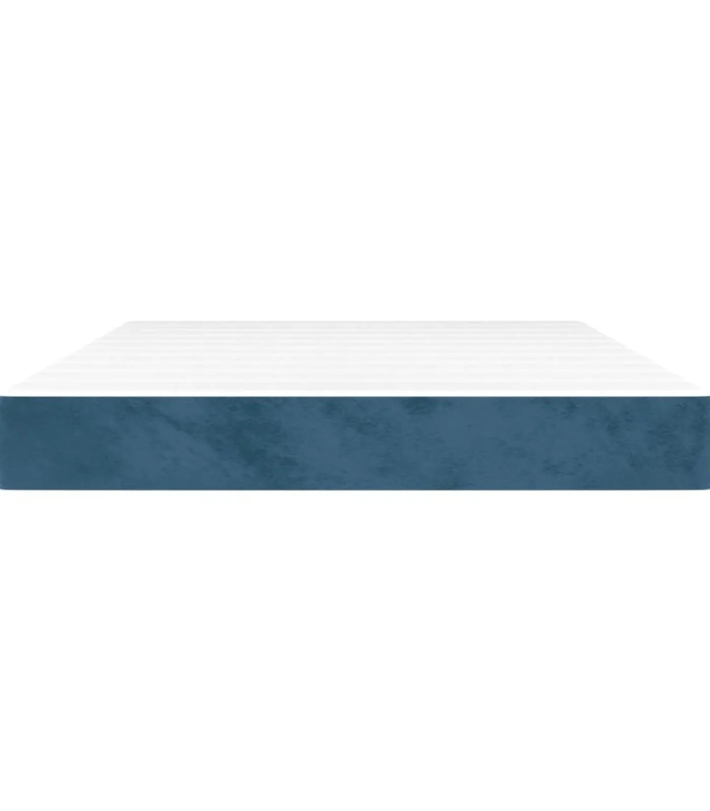 Pocketveringmatras 140x200x20 cm fluweel donkerblauw Matrasbeschermer