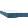 Clearance Pocketveringmatras 100x220x20 cm fluweel donkerblauw Matrasbeschermer