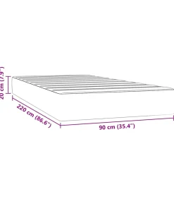 Clearance Pocketveringmatras 90x220x20 cm fluweel donkergroen Matrasbeschermer