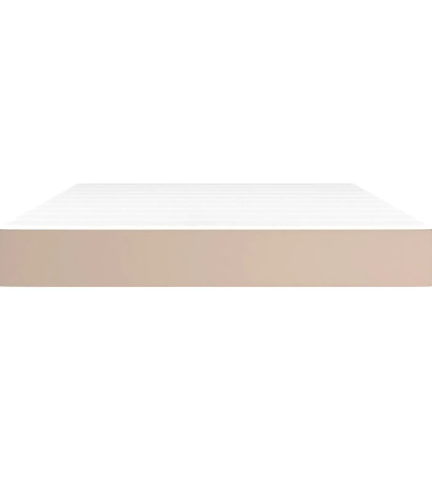 Clearance Pocketveringmatras 140x200x20 cm kunstleer cappuccinokleurig Matrasbeschermer