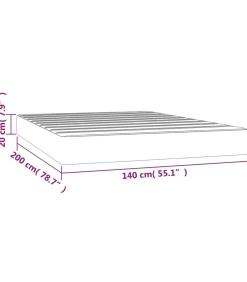 Clearance Pocketveringmatras 140x200x20 cm kunstleer cappuccinokleurig Matrasbeschermer