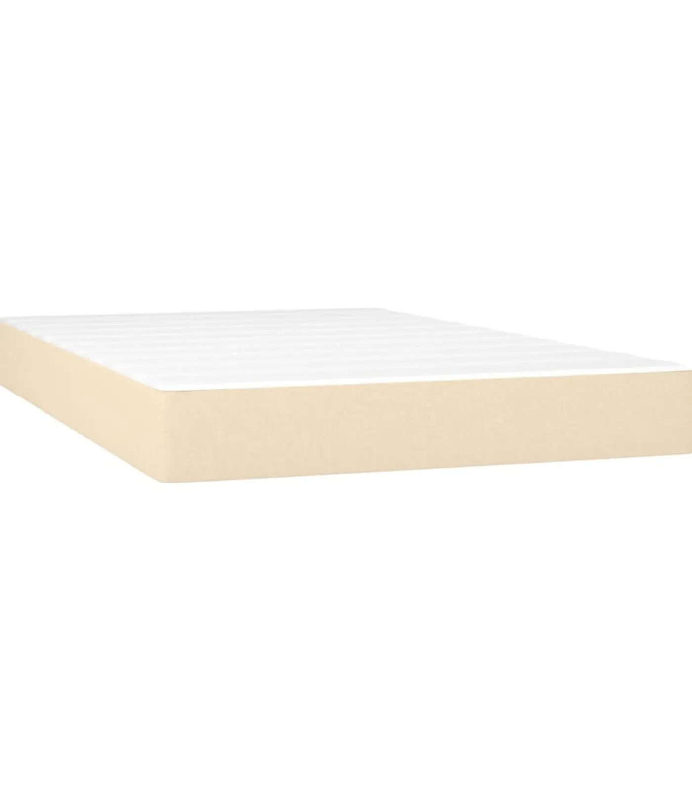 Online Pocketveringmatras 120x200x20 cm stof crèmekleurig Matrasbeschermer