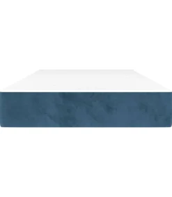 Clearance Pocketveringmatras 90x190x20 cm fluweel donkerblauw Matrasbeschermer