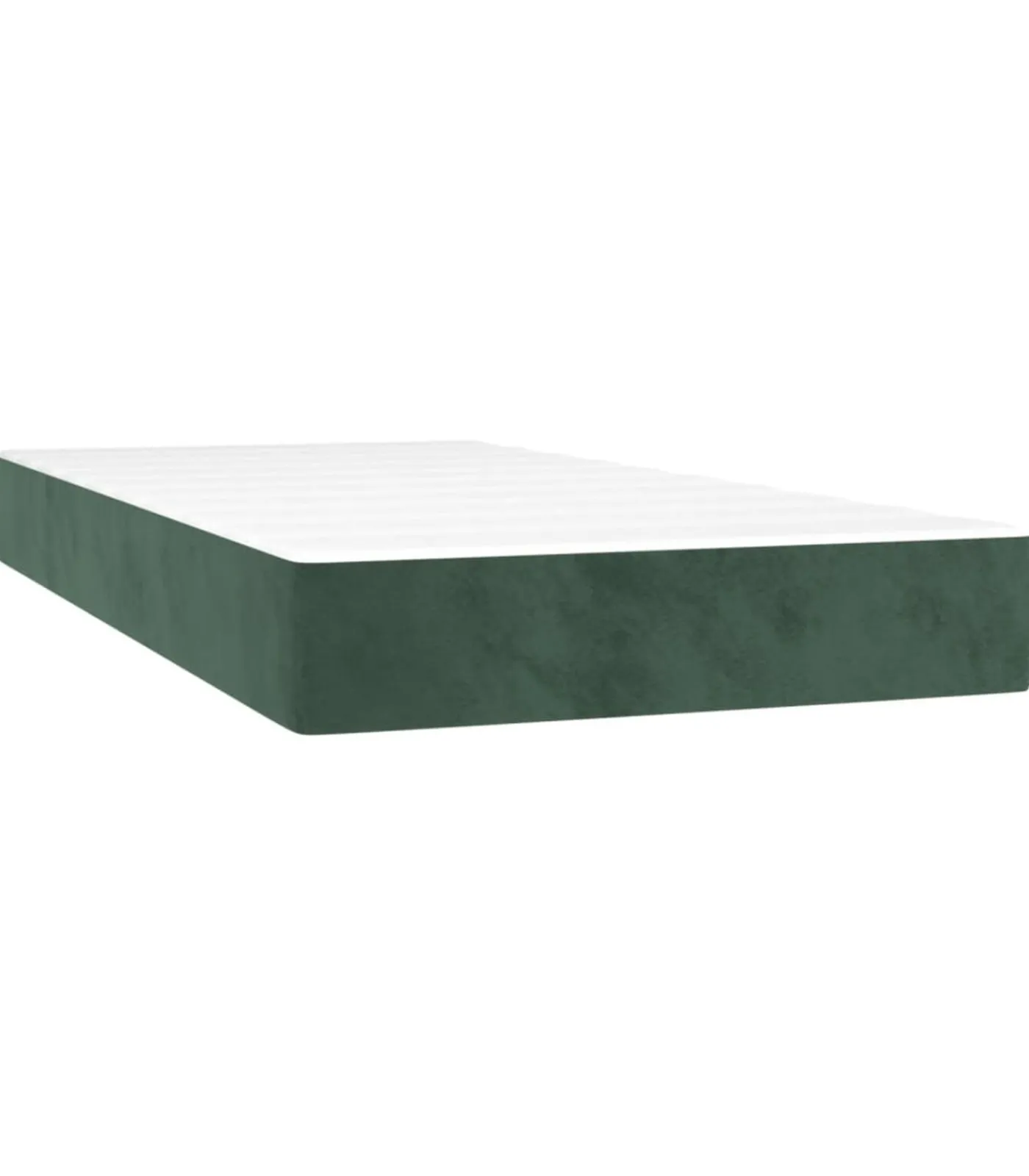 Clearance Pocketveringmatras 120x190x20 cm fluweel donkergroen Matrasbeschermer