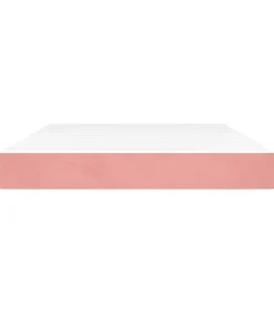 Pocketveringmatras 140x220x20 cm fluweel roze Matrasbeschermer