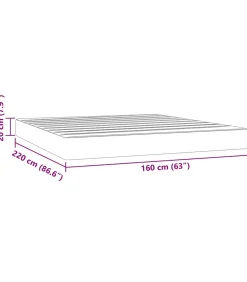Sale Pocketveringmatras 160x220x20 cm fluweel donkergrijs Matrasbeschermer