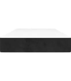 New Pocketveringmatras 100x200x20 cm fluweel zwart Matrasbeschermer