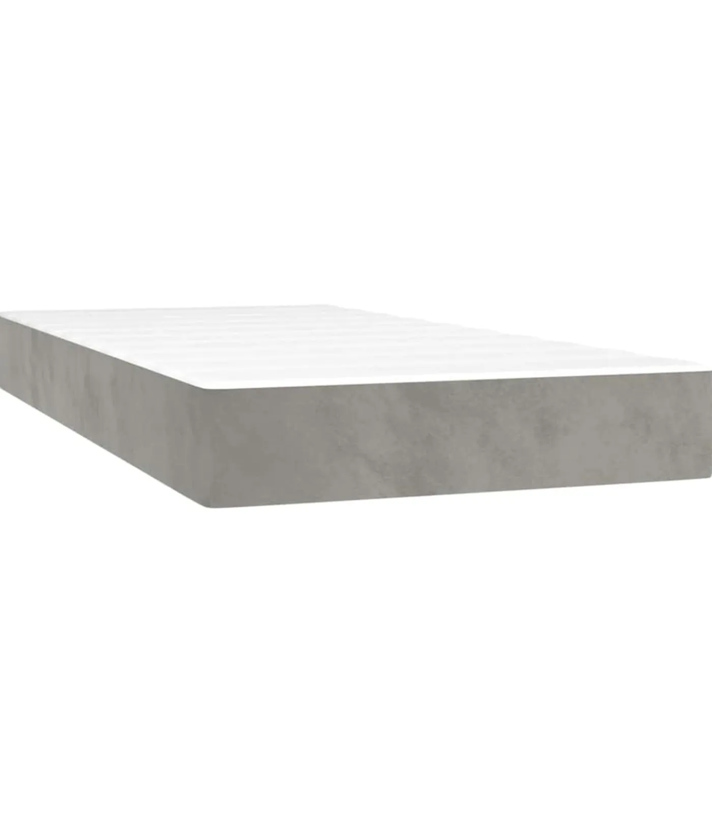 Outlet Pocketveringmatras 100x210x20 cm fluweel lichtgrijs Matrasbeschermer