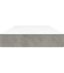 Outlet Pocketveringmatras 100x210x20 cm fluweel lichtgrijs Matrasbeschermer