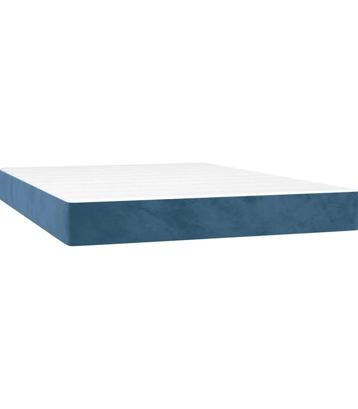 Outlet Pocketveringmatras 140x210x20 cm fluweel donkerblauw Matrasbeschermer