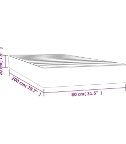Clearance Pocketveringmatras 80x200x20 cm stof zwart Matrasbeschermer